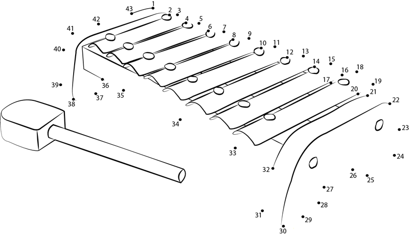 Everearth Xylophone dot to dot worksheets