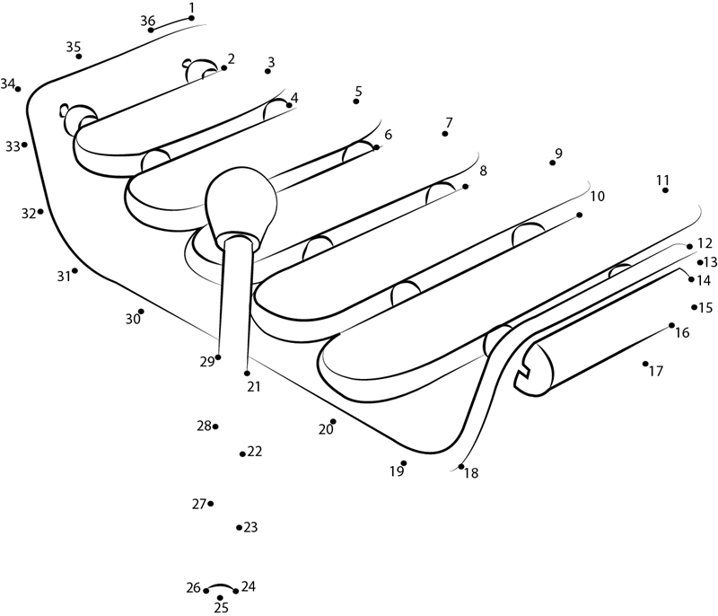 Plan Oval Xylophone dot to dot worksheets