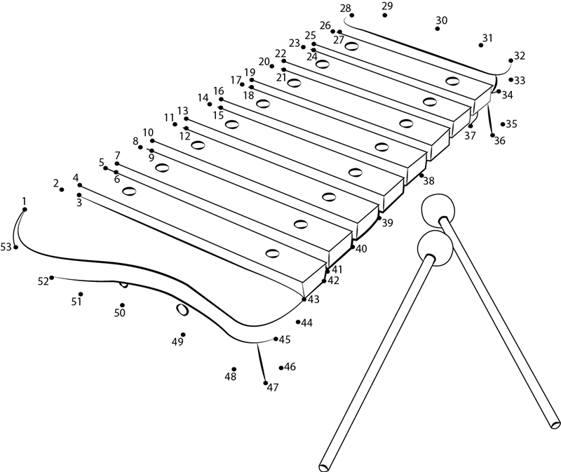 Playme Xylophone dot to dot worksheets