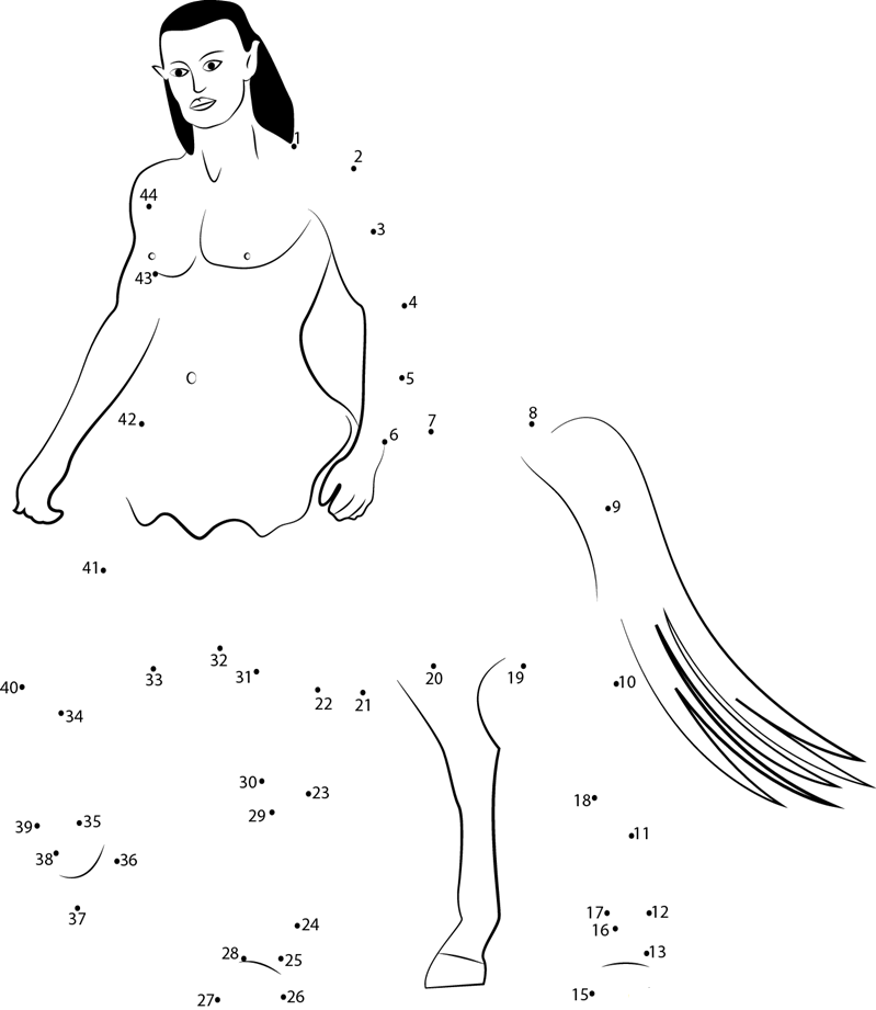 Centaur dot to dot worksheets