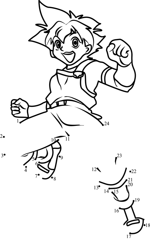 Max-Tate-Beyblade-Dot-To-Dot dot to dot worksheets