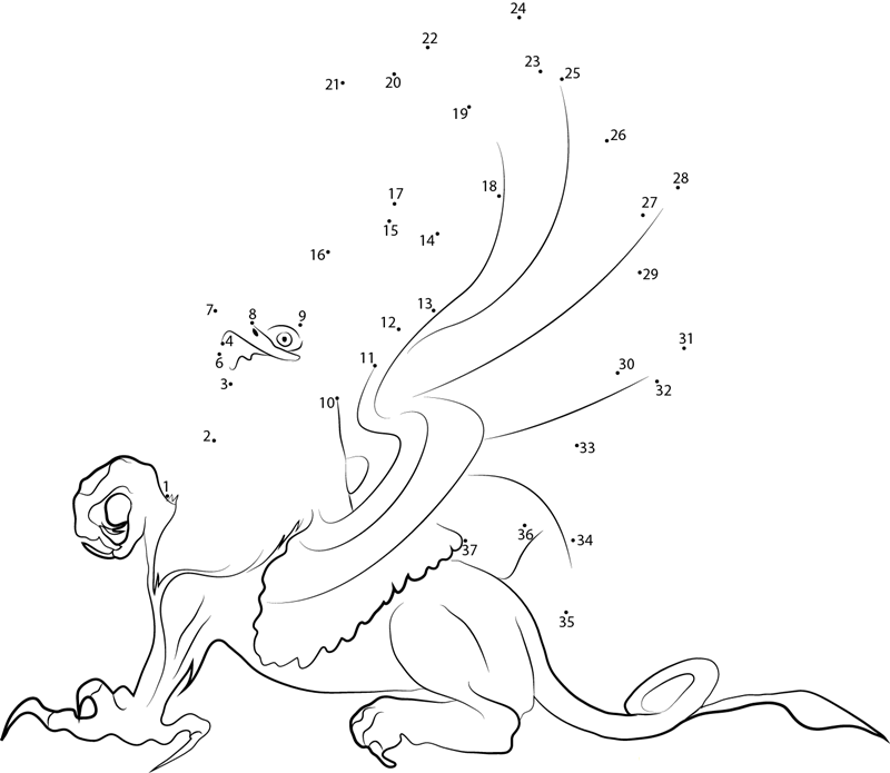 Gryphon printable dot to dot worksheet