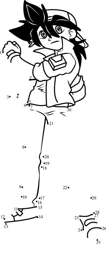 Tyson-Granger-Beyblade-Dot-To-Dot dot to dot worksheets