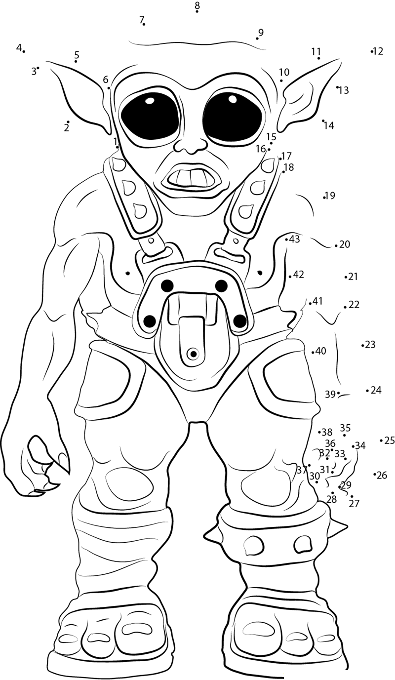 Imp Bloodborn printable dot to dot worksheet