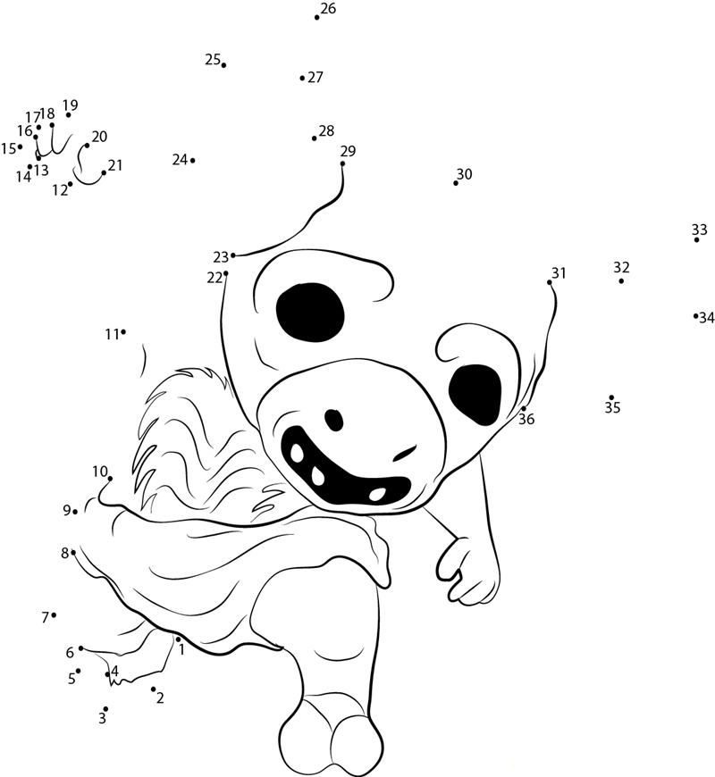 Baby Minotaur printable dot to dot worksheet