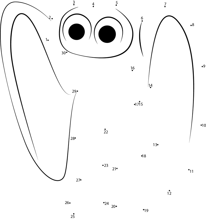 Mothman printable dot to dot worksheet