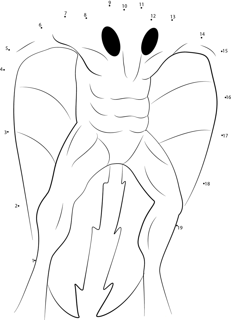 Mothman By Swyattart printable dot to dot worksheet