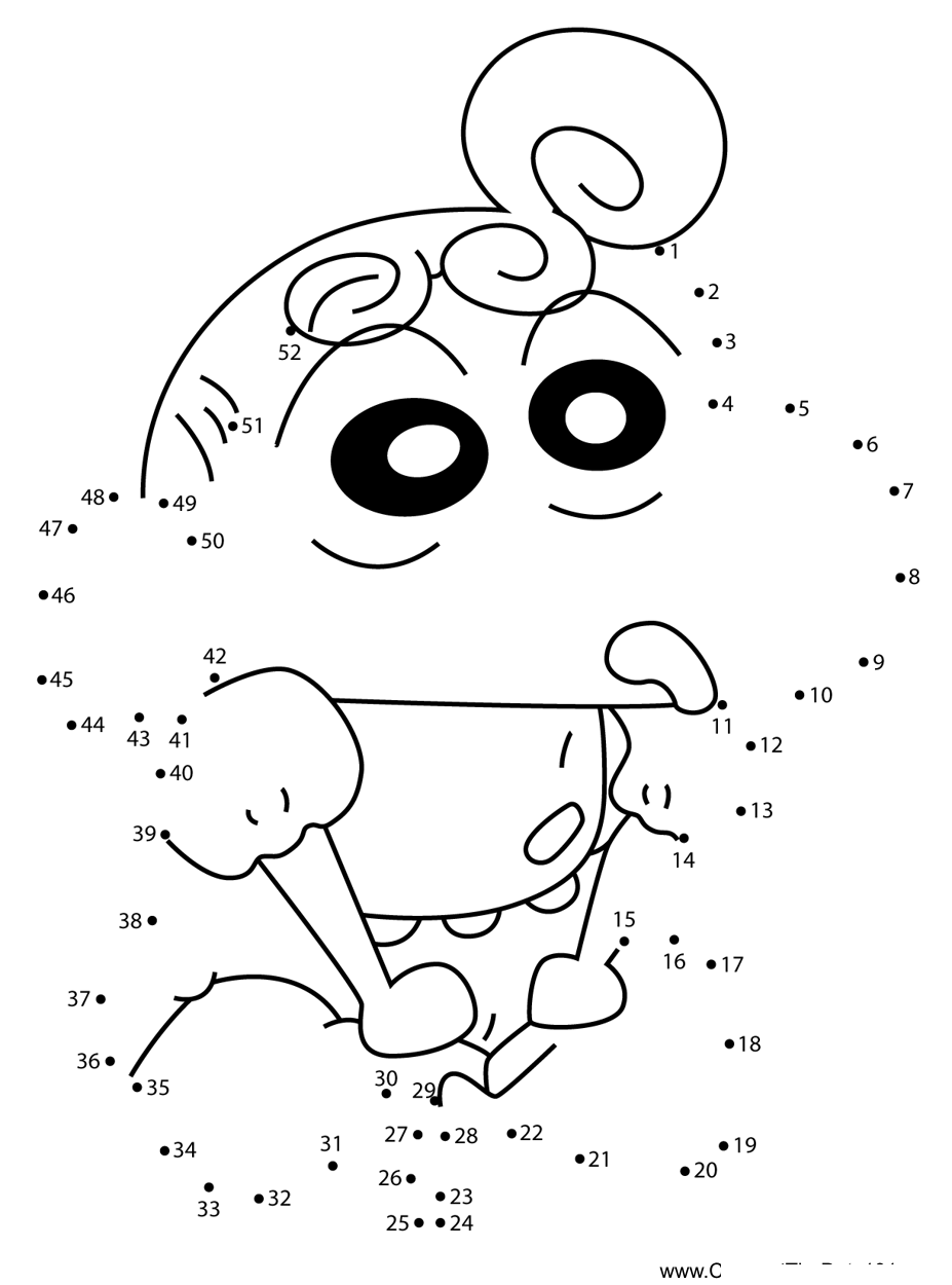 Himawari-Nohara-Crayon-Shin-Chan dot to dot worksheets