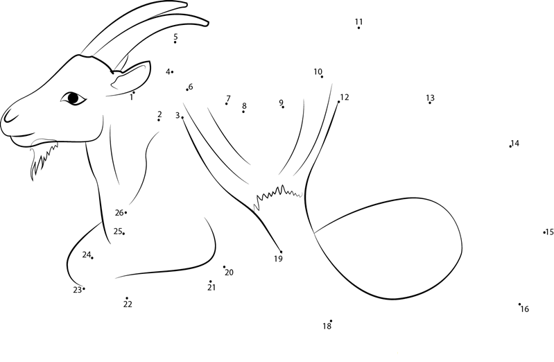 Capricorn dot to dot worksheets