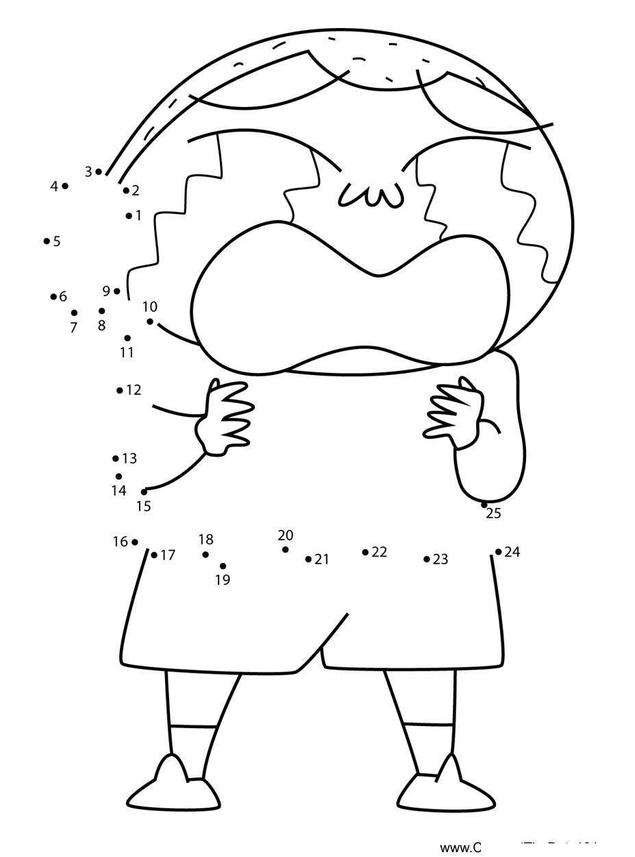 Masao-Sato-Crying-Crayon-Shin-Chan dot to dot worksheets