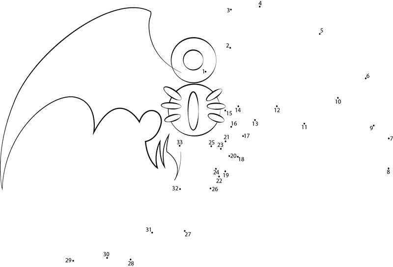 Mythical Creatures Shade printable dot to dot worksheet