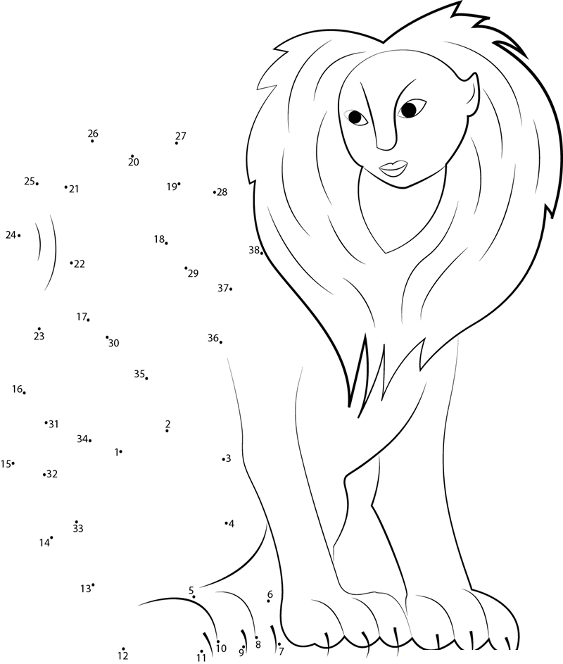 Marble Sphinx dot to dot worksheets