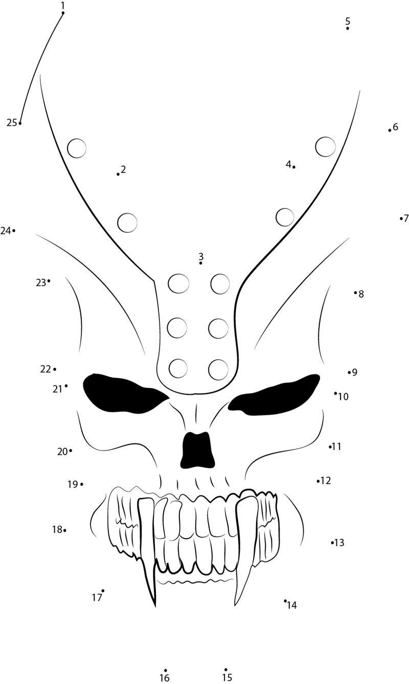 Evil Vampire printable dot to dot worksheet