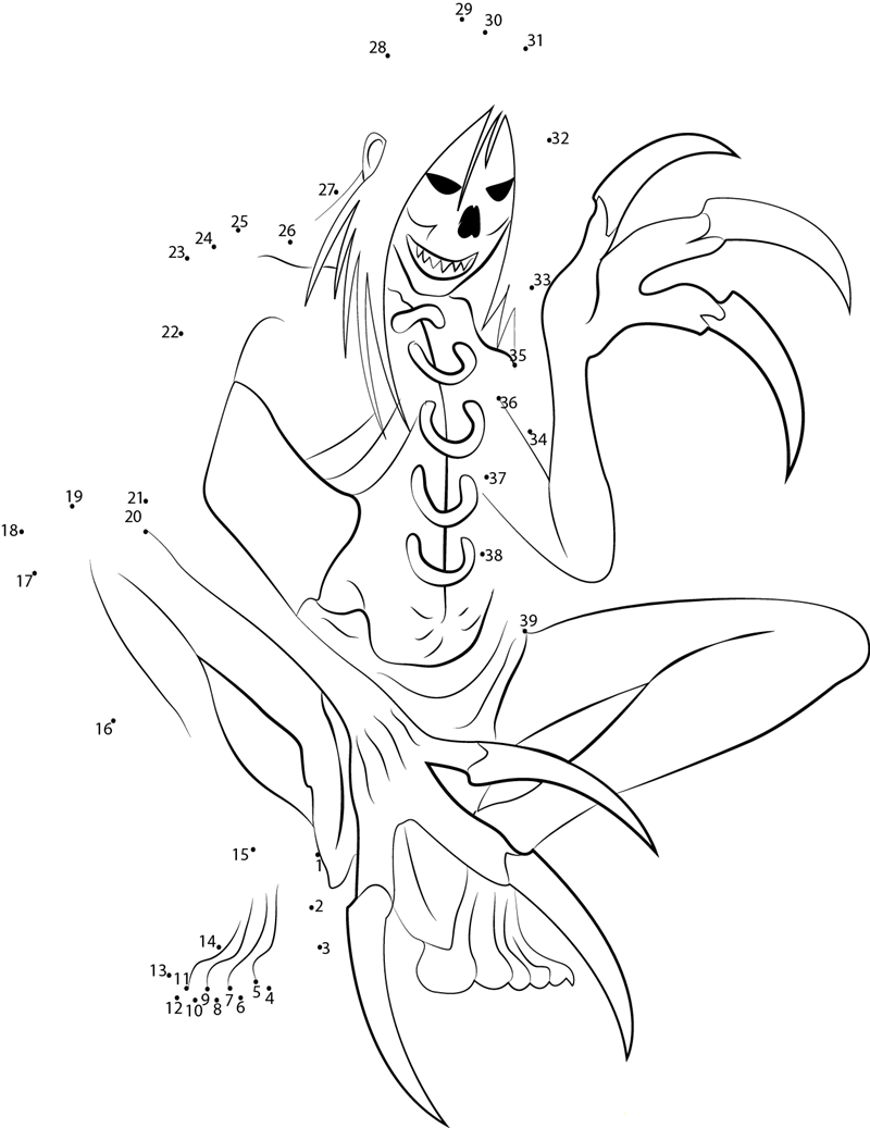 Boss Wendigo dot to dot worksheets