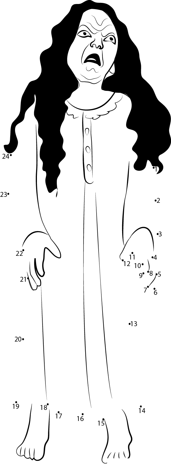 Danger Zombie dot to dot worksheets