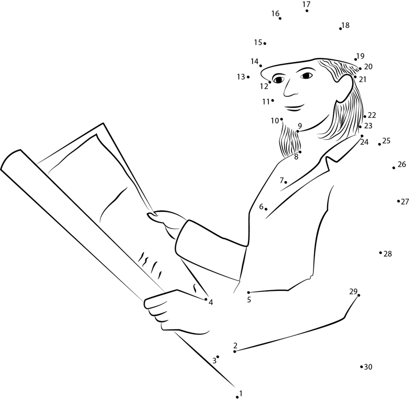 Woman Architect With Plans dot to dot worksheet