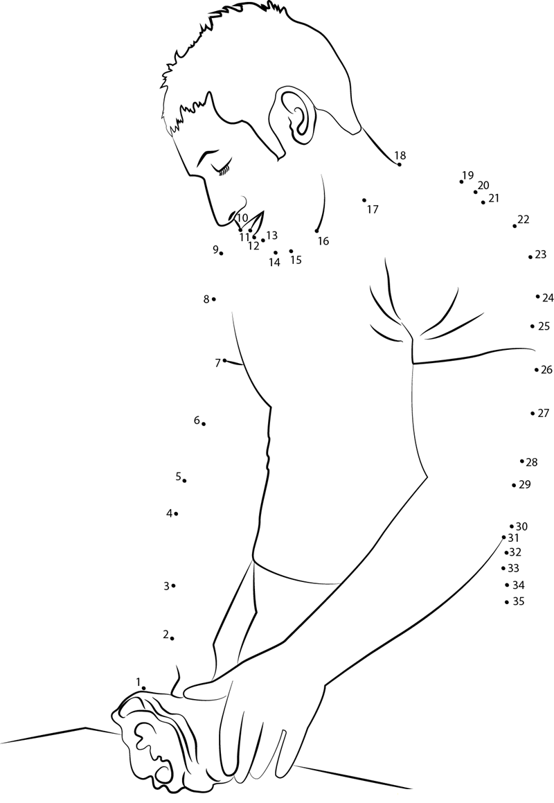 Butcher printable dot to dot worksheet