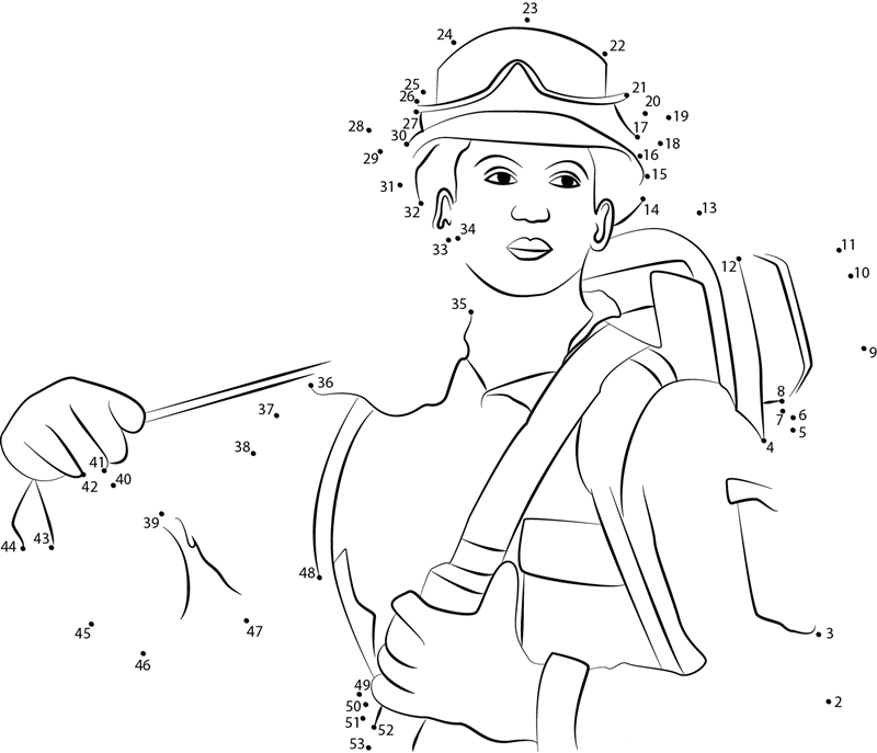 Professional Careers In Fireman printable dot to dot worksheet