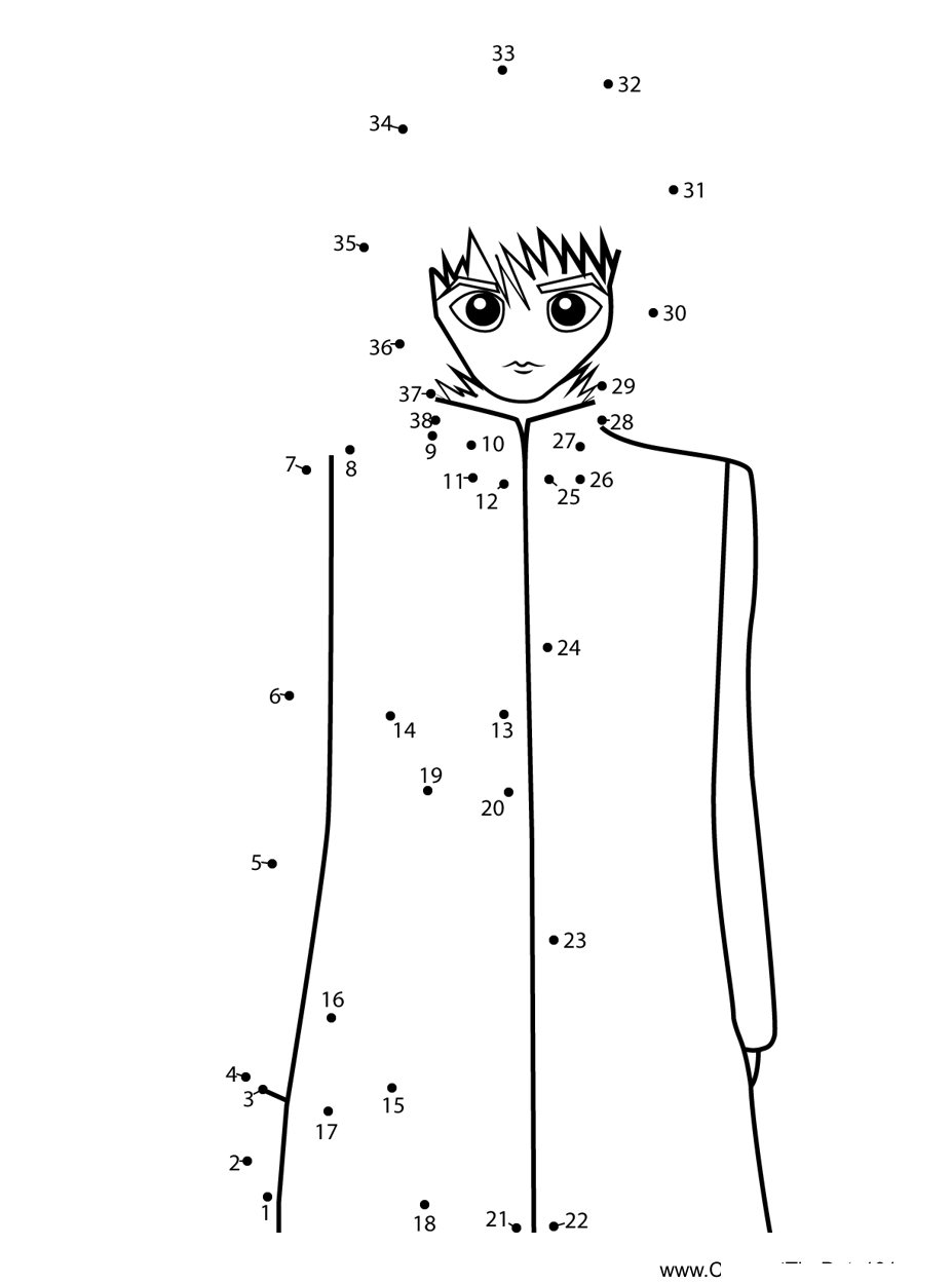 Kurapika-12 dot to dot worksheets