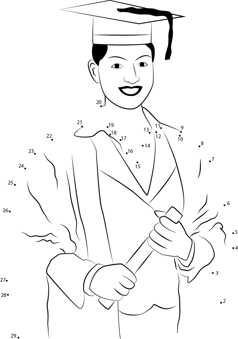 Female Lawyer printable dot to dot worksheet