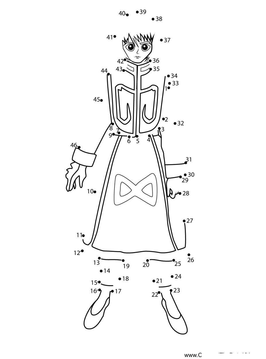 Kurapika-15 dot to dot worksheets