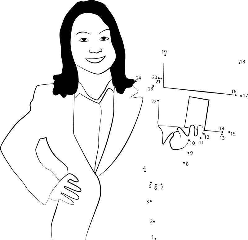 Real Estate Agent printable dot to dot worksheet