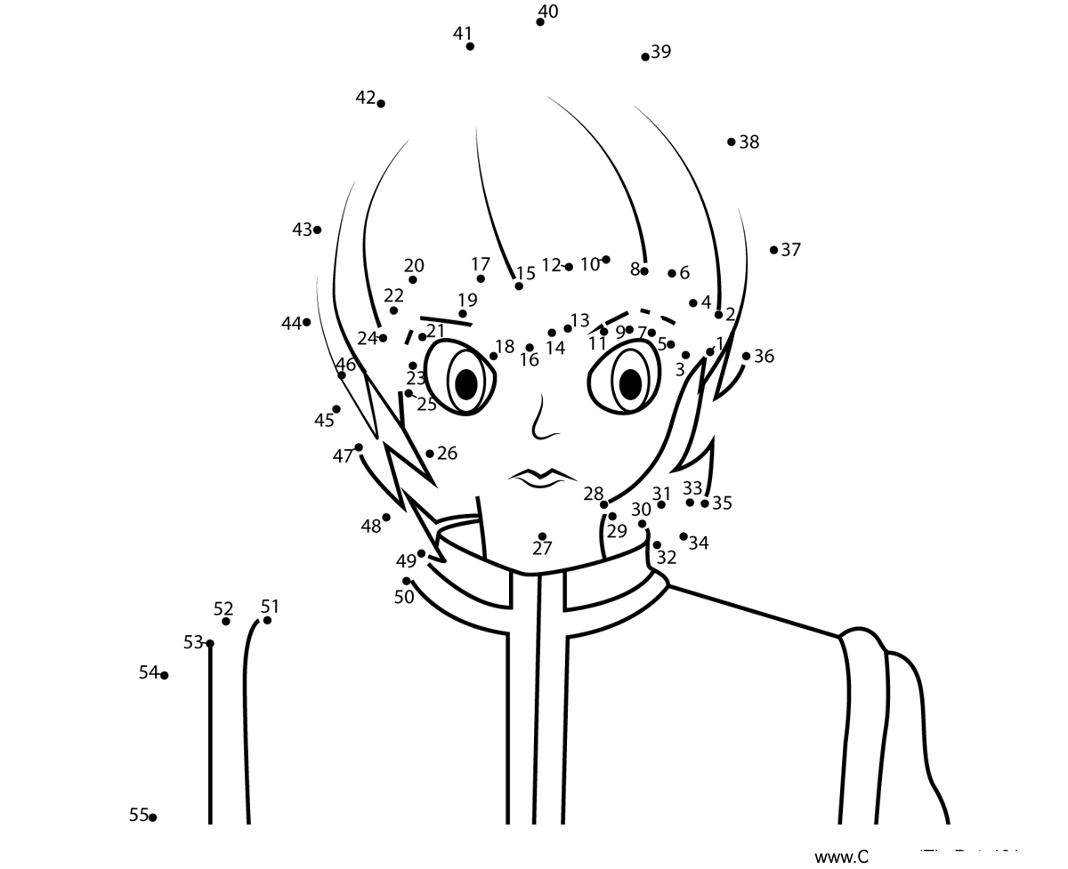 Kurapika-8 dot to dot worksheets