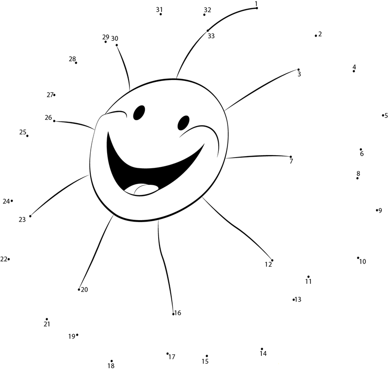 Smile Sun Shine dot to dot worksheets