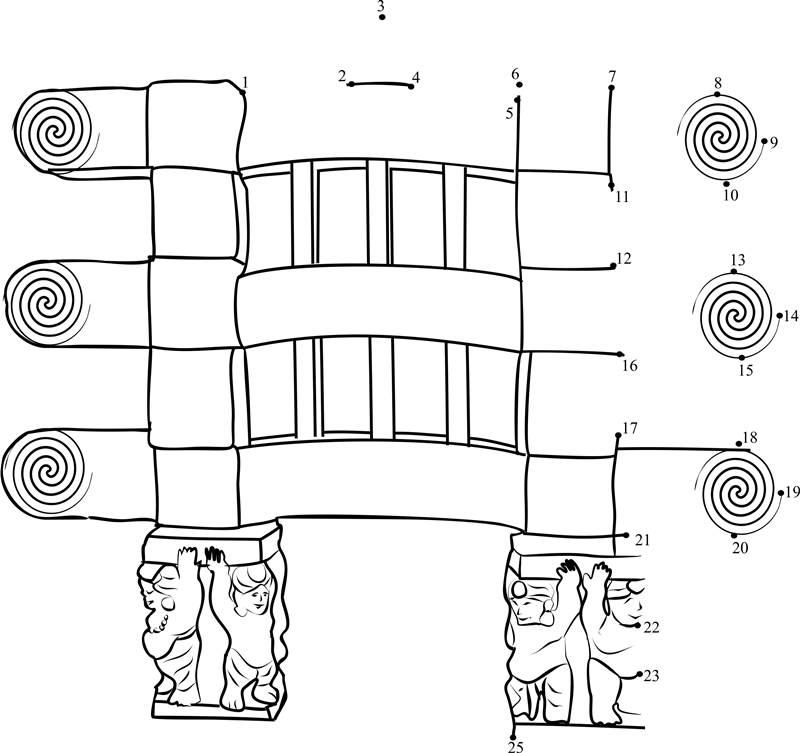 Stupa printable dot to dot worksheet