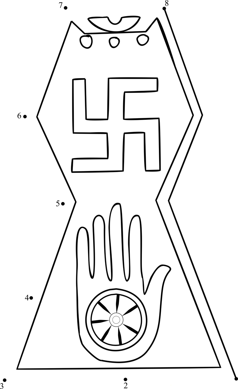 The Symbol Of Jainism dot to dot worksheets