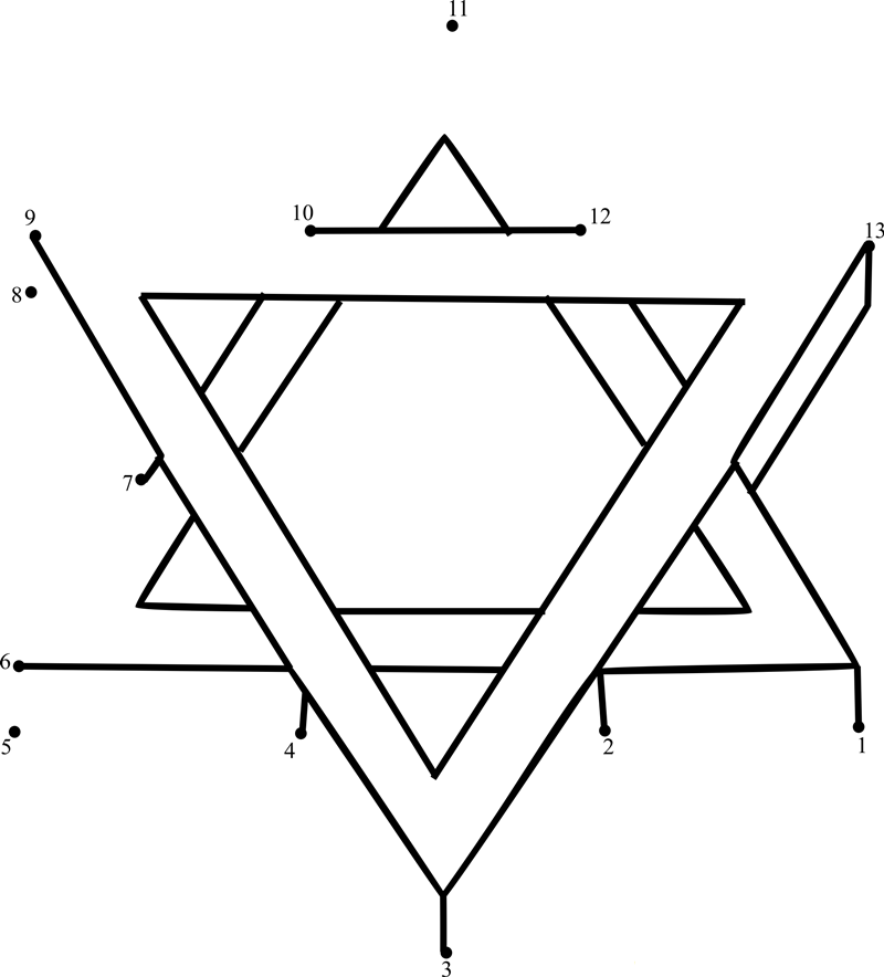 Jew Star dot to dot worksheets