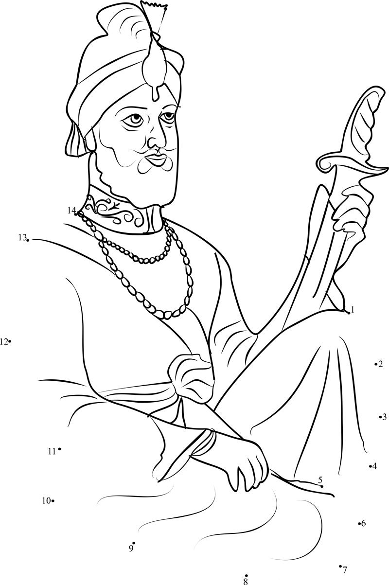 Guru Amardas Ji dot to dot worksheets