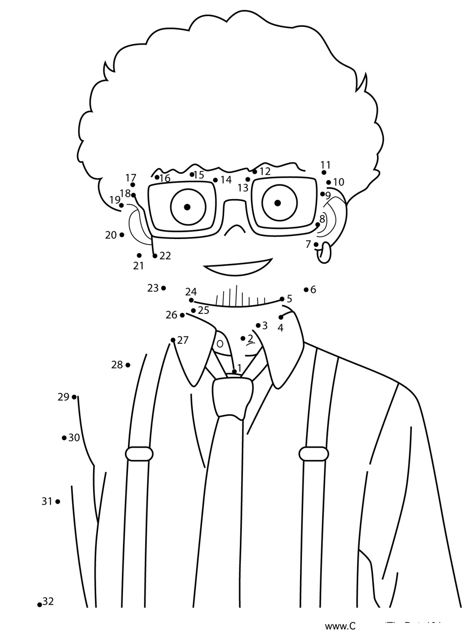 Franky-Franklin-Spy-X-Family dot to dot worksheets