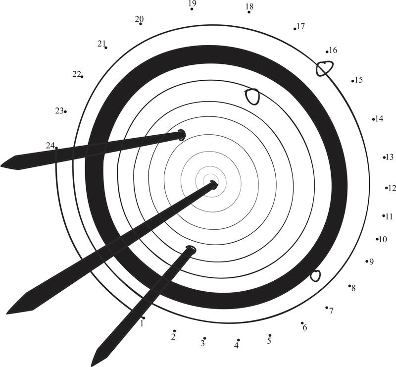 Archer Target Board dot to dot worksheet