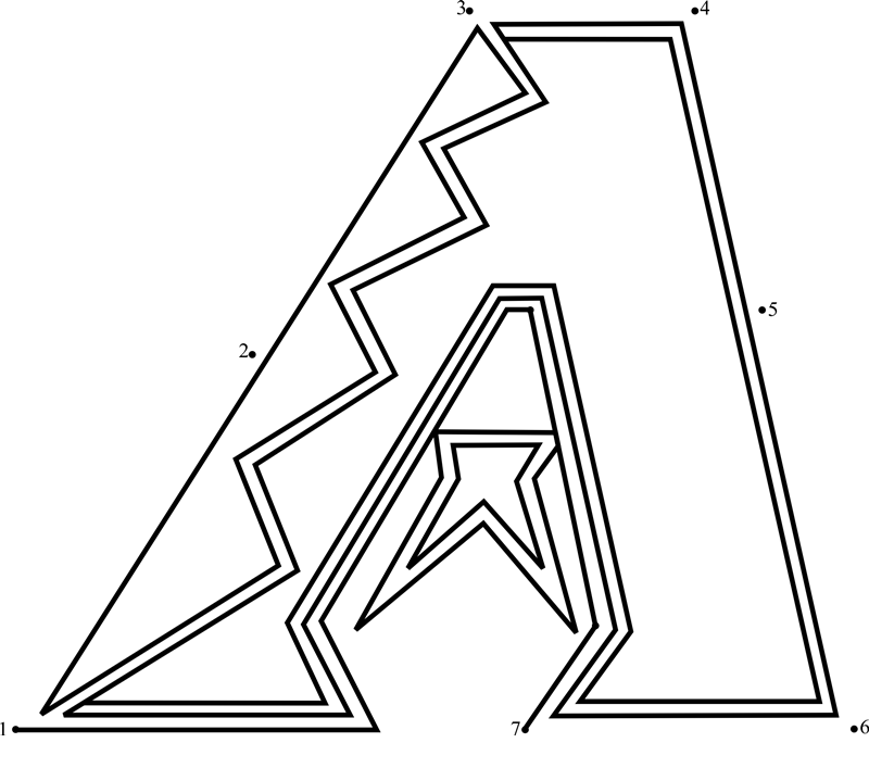 Arizona-Diamondbacks-Logo-Dot-To-Dot dot to dot worksheets