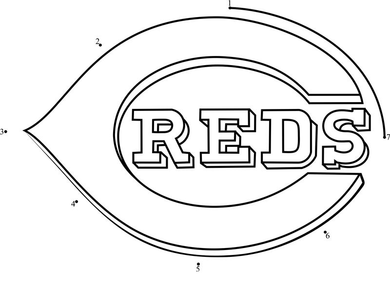 Cincinnati-Reds-Logo-Dot-To-Dot printable dot to dot worksheet