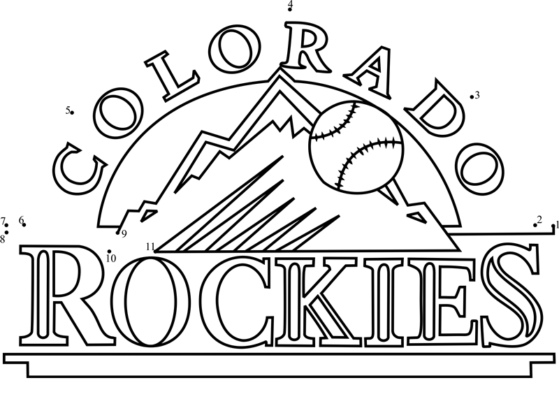 Colorado-Rockies-Logo-Dot-To-Dot printable dot to dot worksheet