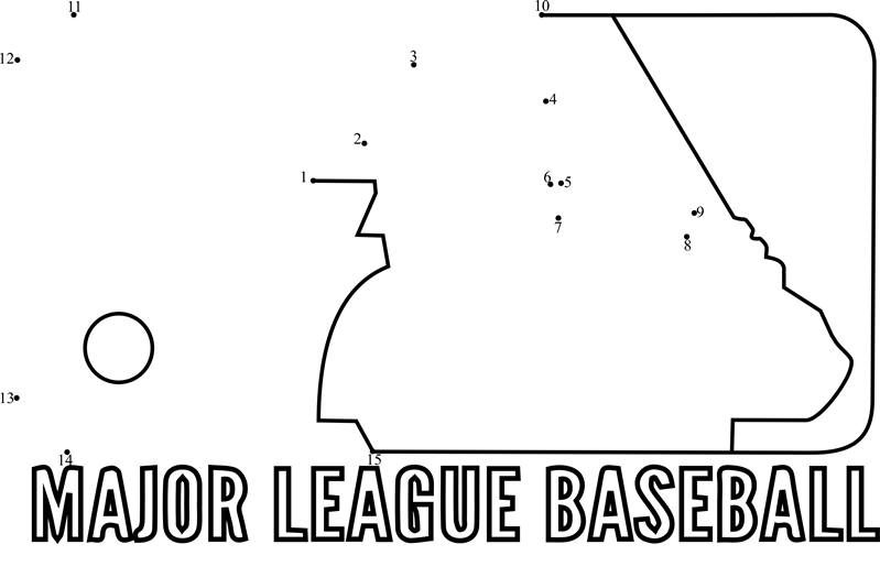 Mlb-Logo-Dot-To-Dot dot to dot worksheets