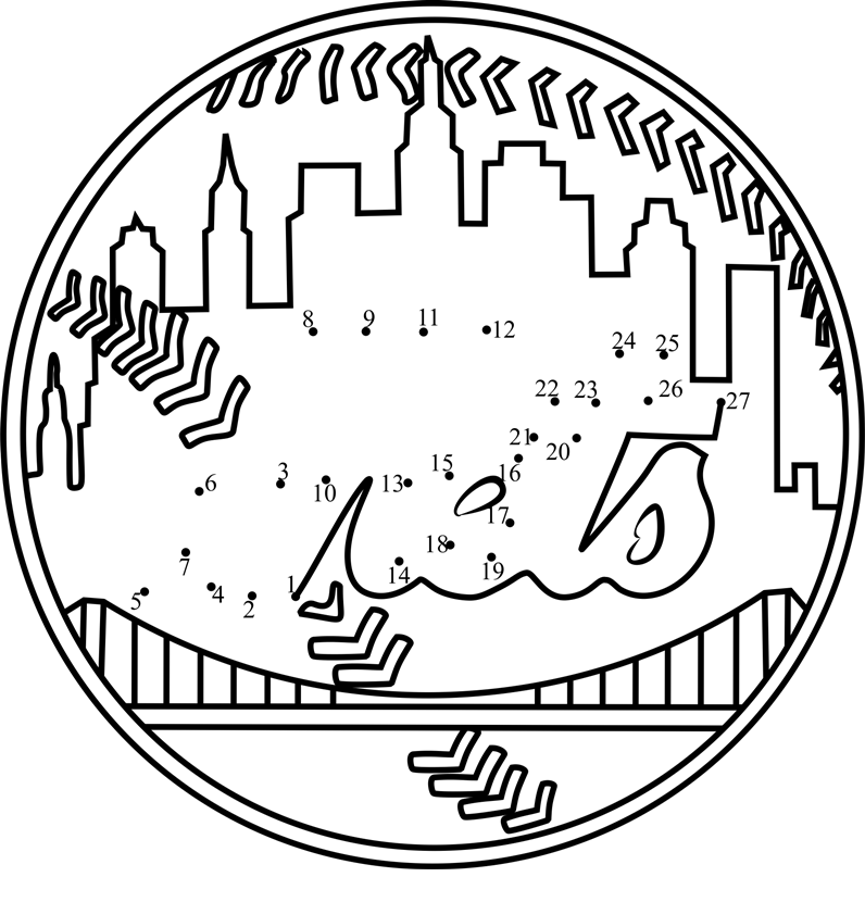 New-York-Mets-Logo-Dot-To-Dot dot to dot worksheets