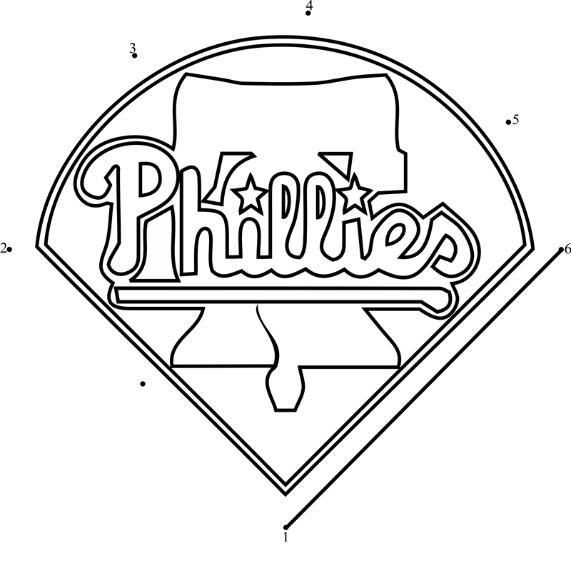 Philadelphia-Phillies-Logo-Dot-To-Dot dot to dot worksheets