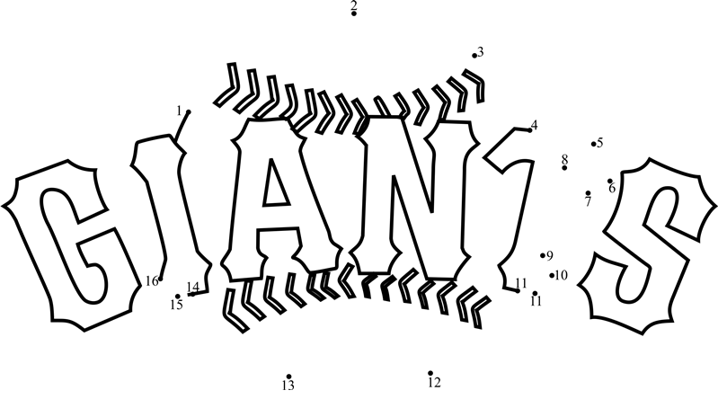 San-Francisco-Giants-Logo-Dot-To-Dot printable dot to dot worksheet