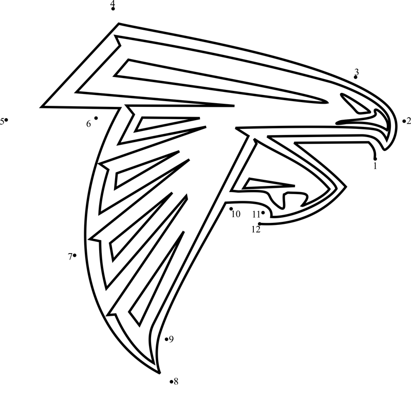 Atlanta-Falcons-Logo-Dot-To-Dot printable dot to dot worksheet