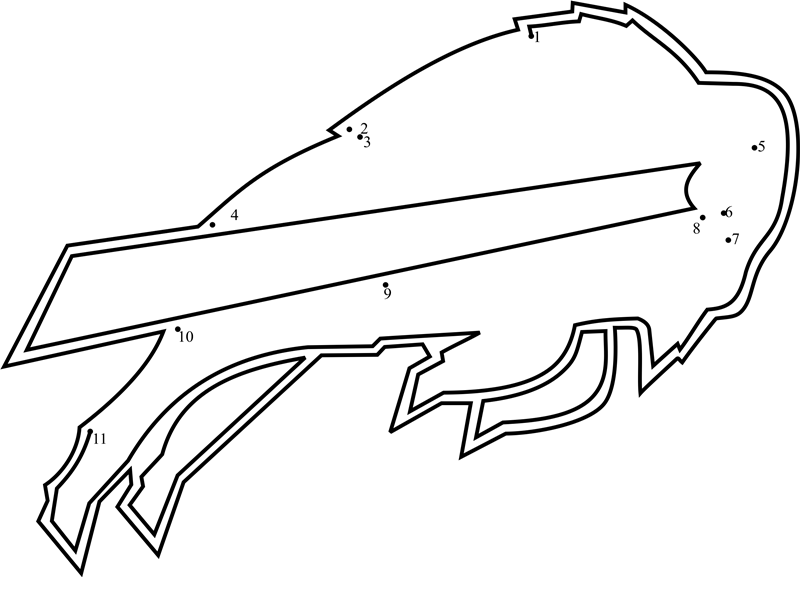 Buffalo-Bills-Logo-Dot-To-Dot printable dot to dot worksheet