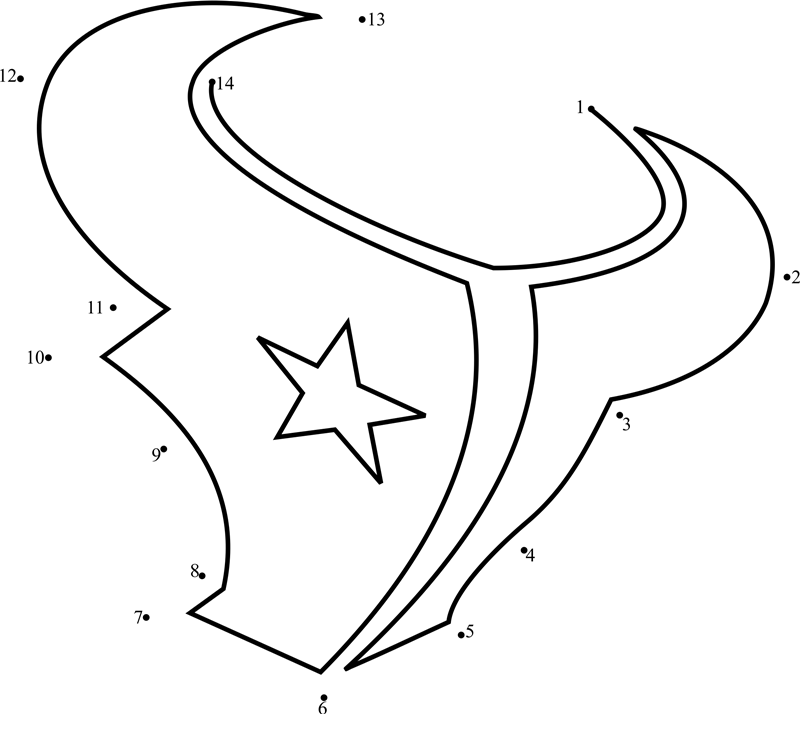 Houston-Texans-Logo-Dot-To-Dot dot to dot worksheets