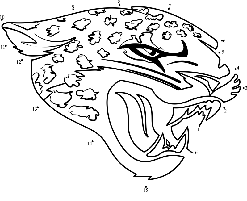 Jacksonville-Jaguars-Logo-Dot-To-Dot dot to dot worksheets