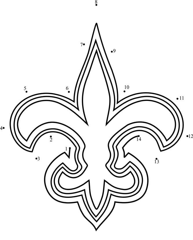 New-Orleans-Saints-Logo-Dot-To-Dot dot to dot worksheets