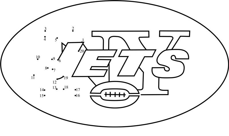 New-York-Jets-Logo-Dot-To-Dot dot to dot worksheets