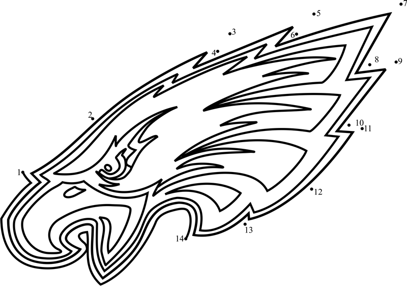 Philadelphia-Eagles-Logo-Dot-To-Dot dot to dot worksheets