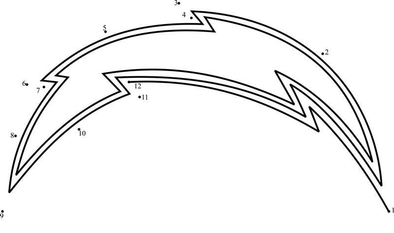 San-Diego-Chargers-Logo-Dot-To-Dot dot to dot worksheets