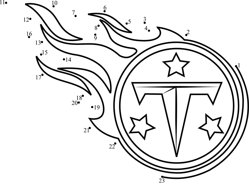 Tennessee-Titans-Logo-Dot-To-Dot dot to dot worksheets